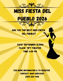 Miss Fiesta del Pueblo 2026 Flyer